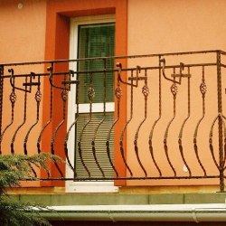 Exterior forged railing