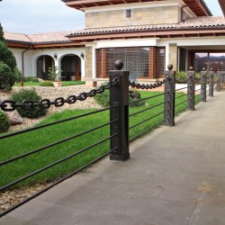 Luxury wrought iron railings with lights