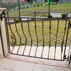 Wrought iron exterior handrails