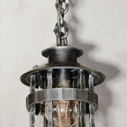 A wrought iron hanging light - Historical