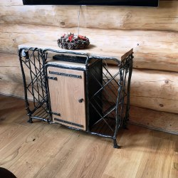 Hand forged chest of drawers for TV and wine