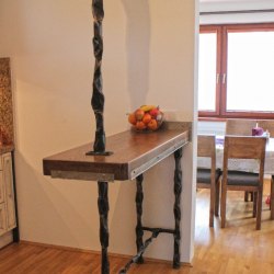 Wrought iron accessories in the kitchen