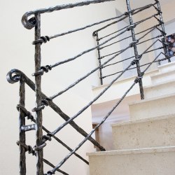 A luxury wrought iron stair railing - Knot pattern