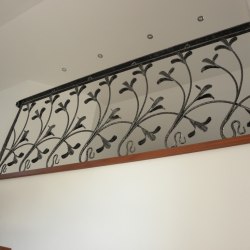 Interior handrails - A wrought iron railing - Lily pattern