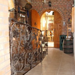 Interior handrails - a wrought iron railing - wine cellar - Vine pattern
