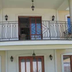A forged balcony railing