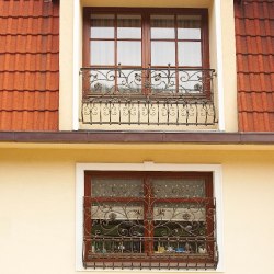 A french window railing