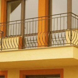 A modern balcony railing 