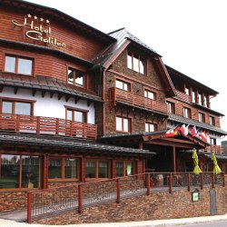 Entrance and terrace railings in the Galileo Hotel 