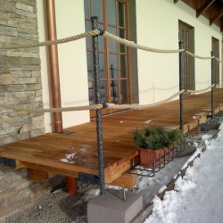 Exterior handrails in Tatras