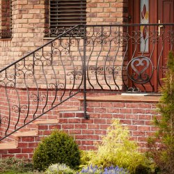 Exterior staircase handrails