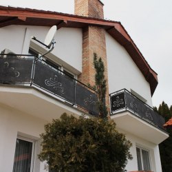 Modern exterior handrails