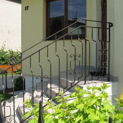 Wrought iron staircase railings