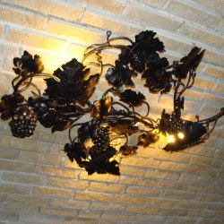 A grape chandelier - Forged candleholders and lamps