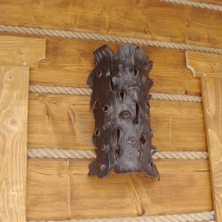 A wrought iron lamp shade - bark - Forged candleholders and lamps