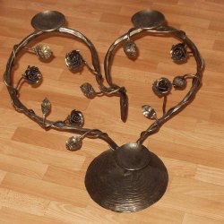 Forged candleholders and lamps - romantic candleholders