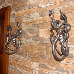 Side wrought iron lights