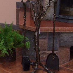 Forged fireplace accessories