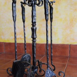 Forged fireplace accessories