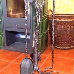 Forged fireplace accessories