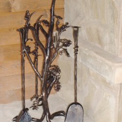 Forged fireplace accessories