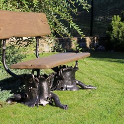Forged garden bench