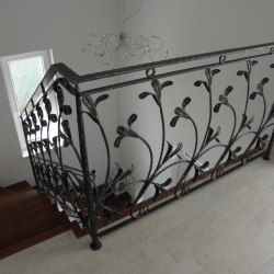 A wrought iron railing - Lily pattern