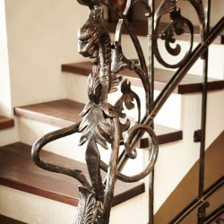 Hand-forged interior handrails