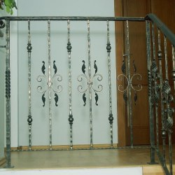 Interior handrails in a family house