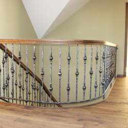 Interior spiral handrails
