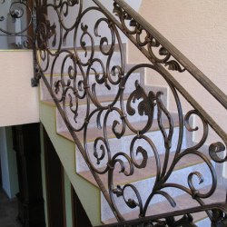Interior staircase handrails