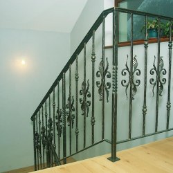 Interior wrought iron railings