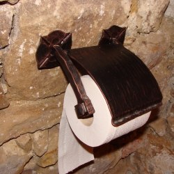 kované doplnky do kúpeľne - držiak na toaletný papier - kovaný dizajn