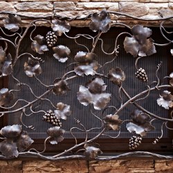 Kované mreže na okno ručne vykované ako vinič