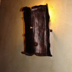 Kovaná lampa - nástenné svietidlo kôra - interiérová bočná lampa